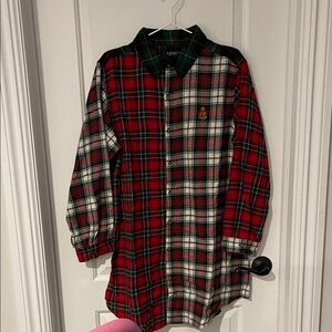Lauren Ralph Lauren Red and Green Plaid Button Down Shirt
